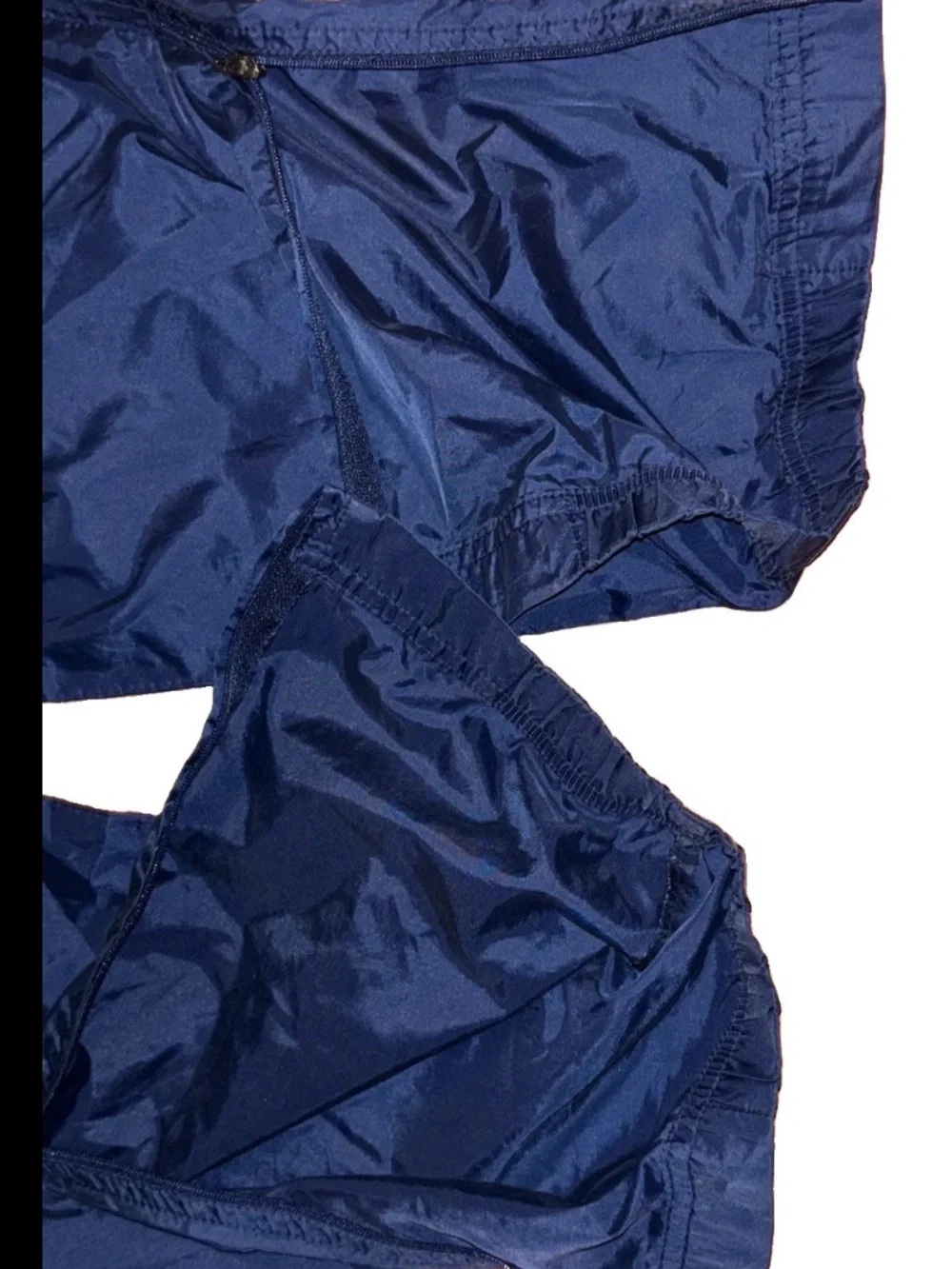 Nike Silver Tag Y2K Windbreaker Track Pants Navy Blue SZ.L Baggy Zip Ankle Nylon